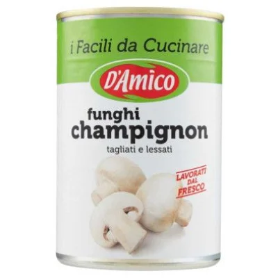D'Amico Funghi Champignon Tagliati Latta Gr.400