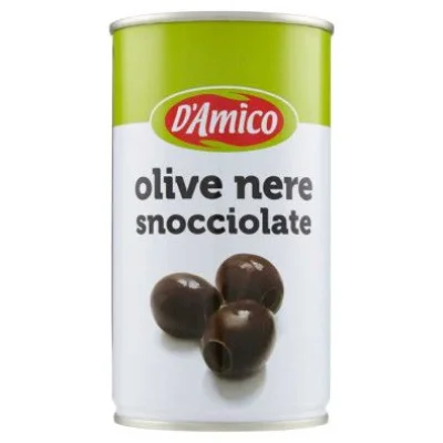 D'Amico Olive Nere Snocciolate Latta Gr.350