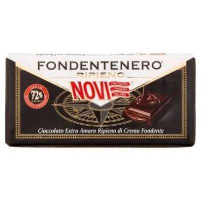 Novi Tavoletta Fondente Nero Ripieno 72% Gr.105