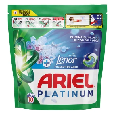 ARIEL PODS PLATINUM ALL in 1 10pcs TOUCH OF LENOR FRESH SENSATIONS