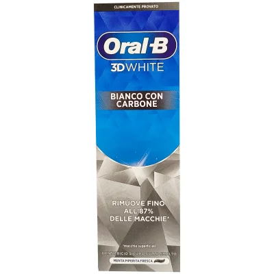 Oral B toothpaste 75 ml. 3D carbón white.