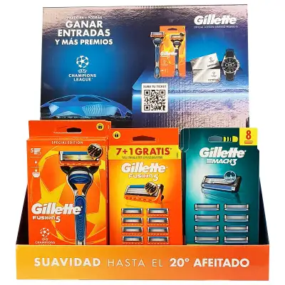 Gillette display. Champions League. Mixed box.
