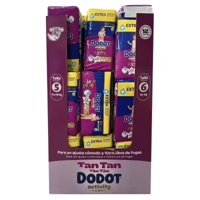 Dodot display diapers 42 u. Assortment sizes 5+ - 6+ Activity.