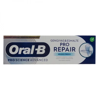 Oral B toothpaste 75 ml. Pro-repair gums and fresh white enamel.