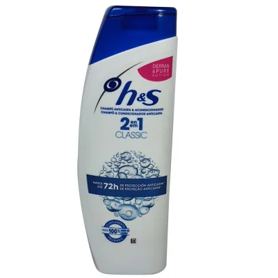 H&S shampoo 360 ml. Anti-dandruff classic clean. 2 en 1.