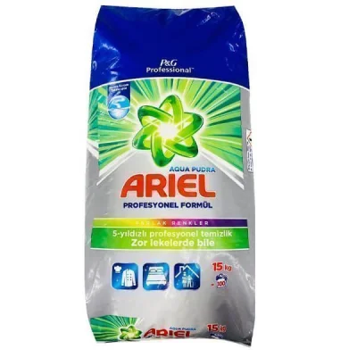 ARIEL LAUNDRY POWDER 100w 15kg PROFESSIONAL BAG IMPORT