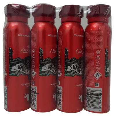 Old Spice spray deodorant 4X150 ml. Wolfthorn.
