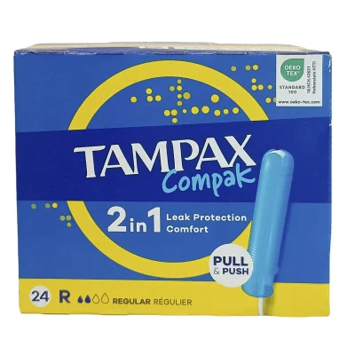 Tampax compak 24 u. Regular.
