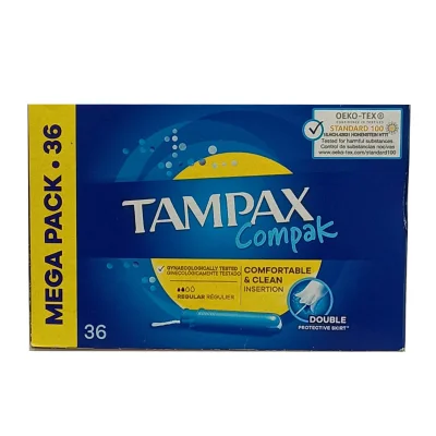 Tampax compak 36 u. Regular.
