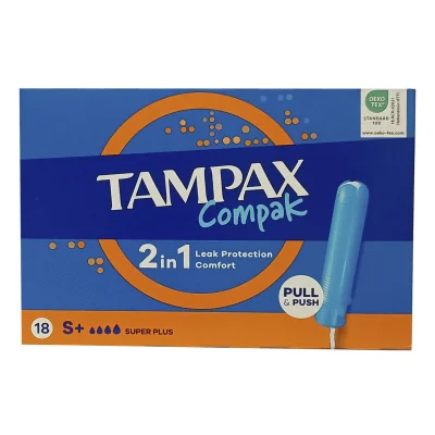 Tampax compak 18 u. Super plus.
