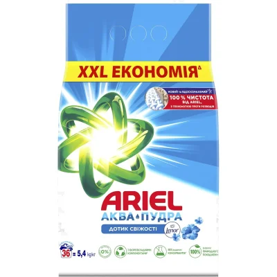 Ariel Washing Powder Aqua Powder Touch of Freshness Lenor 5.4kg