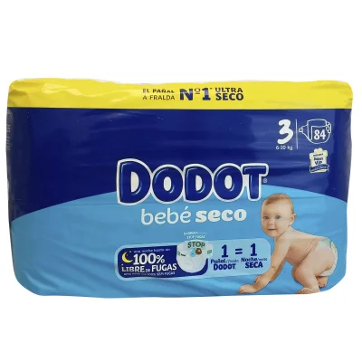 Dodot diapers 84 u. Bebé seco 6-10 kg. Size 3.