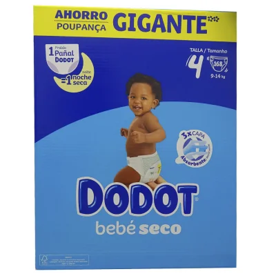 Dodot diaper 58 u. Bebé seco 9-14 kg. Size 4.