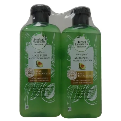 Herbal Essences shampoo 2X380 ml. Avocado oil + aloe vera.