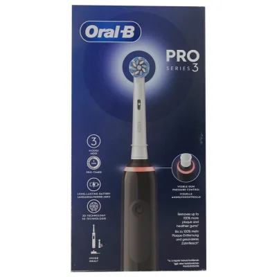 Oral B electric toothbrush 1 u. + 1 refill. Pro series 3 black & white.