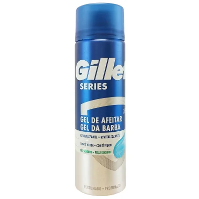 Gillette series shaving gel 200 ml. Revitalizing with green tea sensitive skin.