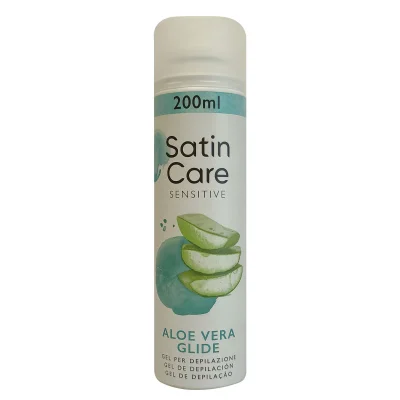 Gillette gel 200 ml. Satin care sensitive skin Aloe Vera.