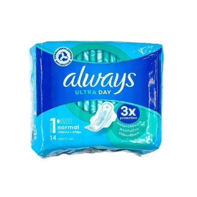 Always Ultra Day Normal Pads Wings 14 Count