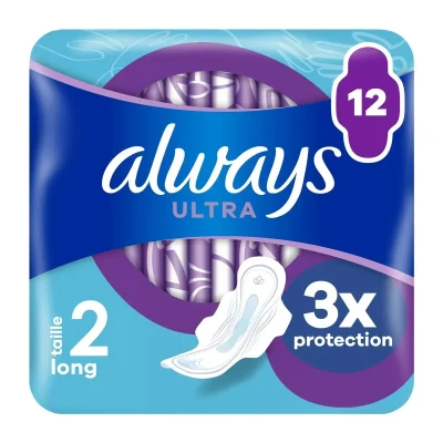 Always Ultra Day Long Pads Wings 12 Count