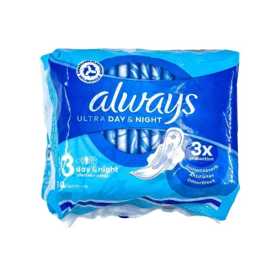 Always Ultra Day Night Pads Wings 10 Count