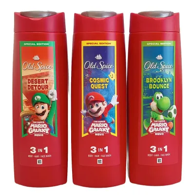 Old Spice shower gel + shampoo 400 ml. Special edition Super Mario galaxy 3 in 1.