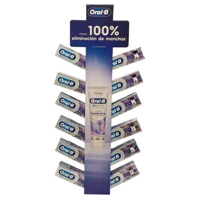 Oral B toothpaste display 12X75 ml. 3D White luxe perfection.
