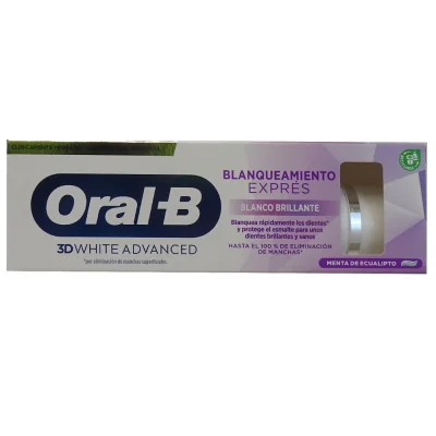 Oral B toothpaste 75 ml. 3d white advanced glossy white mint.