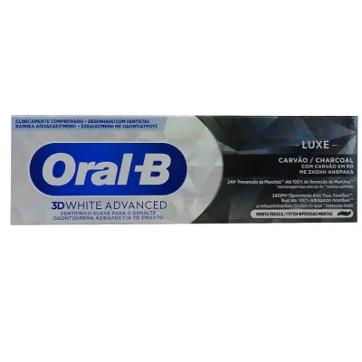 Oral B toothpaste 75 ml. 3D white advanced luxe carbon mint.