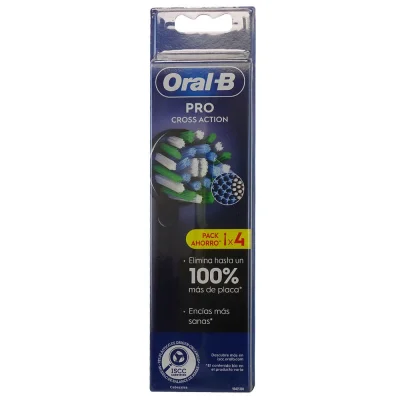 Oral B electric toothbrush refill 4 u. Pro cross action black.