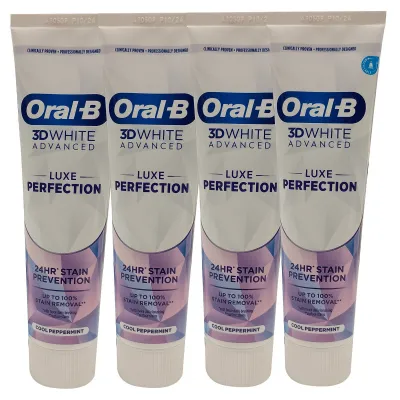 Oral B toothpaste 4X100 ml. 3D white luxe perfection.