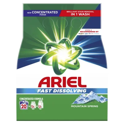 Ariel Washing Powder 1.10kg White MS 20 Washes