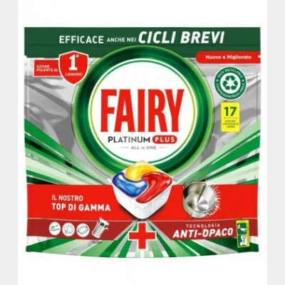 FAIRY DISHWASHER TABLETS PLATINUM PLUS 17T X 5