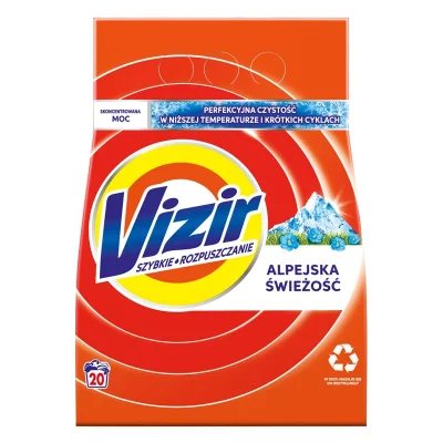 Vizir Washing Powder Alpine White Freshness 20 Washes 1.1kg