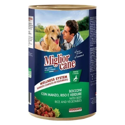 MIGLIOR DOG FOOD CAN 1250gr BEEFRICEVEGETABLES