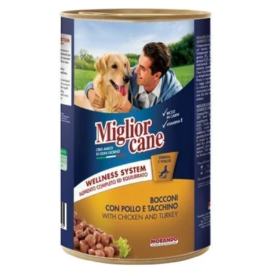 MIGLIOR DOG FOOD CAN 1250gr CHICKENTURKEY
