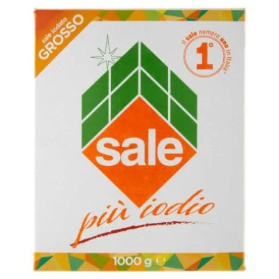 Sale di Sicilia Sale Alimentare + Iodio Grosso Kg.1