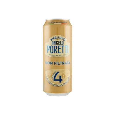 Poretti 4 Luppoli Beer 50cl Unfiltered Can