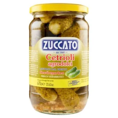 Zuccato Cetrioli Agrodolce Vaso Vetro Gr.720