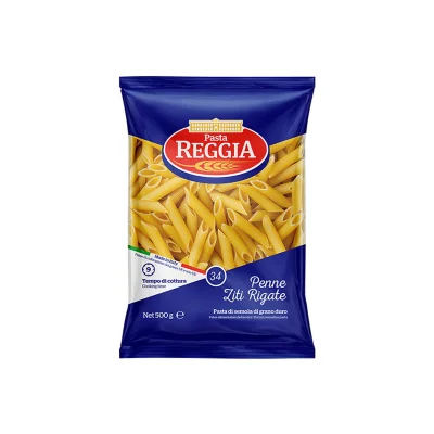 Pasta Reggia 500gr N°34 Penne Ziti Rigate