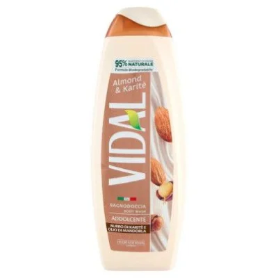 Vidal Almond & Karitè Bagnodoccia Addolcente Burro di Karitè e Olio di Mandorla Ml.500