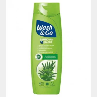 WASH & GO ΣΑΜΠΟΥΑΝ ΛΙΠΑΡΑ ΜΑΛΛΙΑ 360ml
