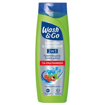 WASH & GO SHAMPOO 360ml FORTYFYING 2in1