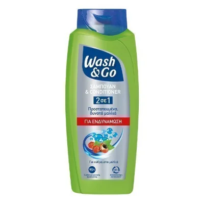WASH & GO SHAMPOO 650ml 2 IN 1 FORTFYING
