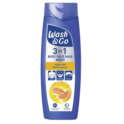 WASH & GO BODY FACE HAIR WASH 3in1 360ml VITAMIN C