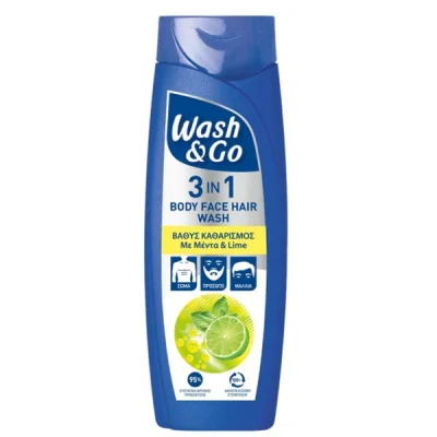 WASH & GO BODY FACE HAIR WASH 3in1 360ml MINT & LIME