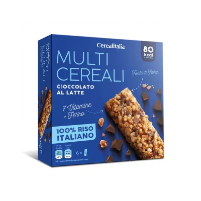 Cerealitalia Bars Multigrain 126gr Milk (6 pcs)