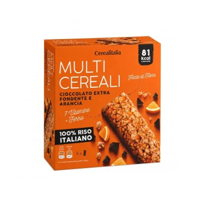 Cerealitalia Bars Multigrain 126gr Chocolate Orange (6 pcs)