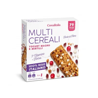 Cerealitalia Bars Multigrain 126gr Yogurt Blueberry (6 bars)