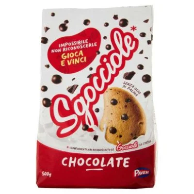 Pavesi Gocciole Cioccolato Biscotti con Gocce di Cioccolato Gr.500