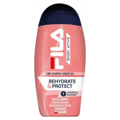 FILA SPORT ACTIVE 2 IN 1 SHAMPOO & SHOWER GEL 250ml REHYDRATE & PTOTECT